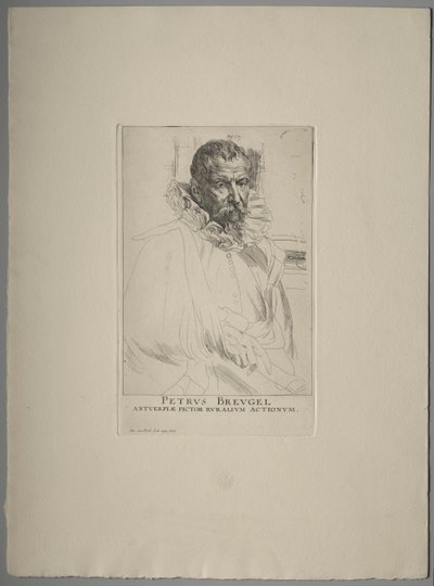Portrait of Pieter Brueghel by Anthony van Dyck
