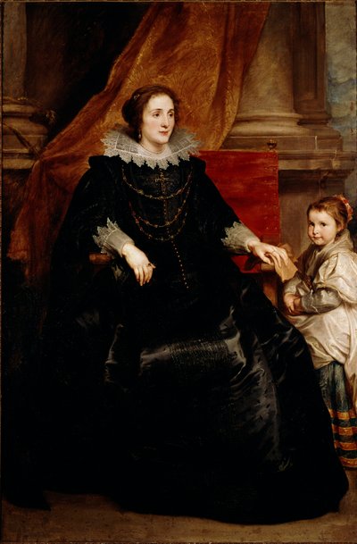 Portrait of a Quality Lady and Her Daughter by Anthony van Dyck