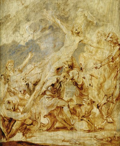 Sketch of the Lifting of the Cross by Anthony van Dyck