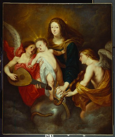 The Virgin and Child Triumphing over Sin with Two Musical Angels by Anthony van Dyck