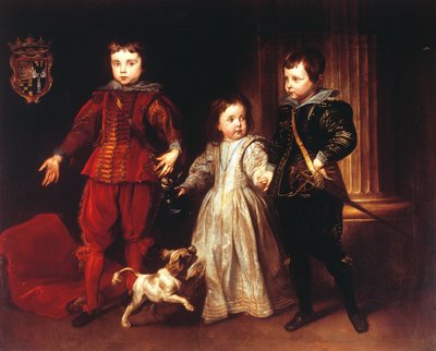 Three Children with Dog by Anthony van Dyck