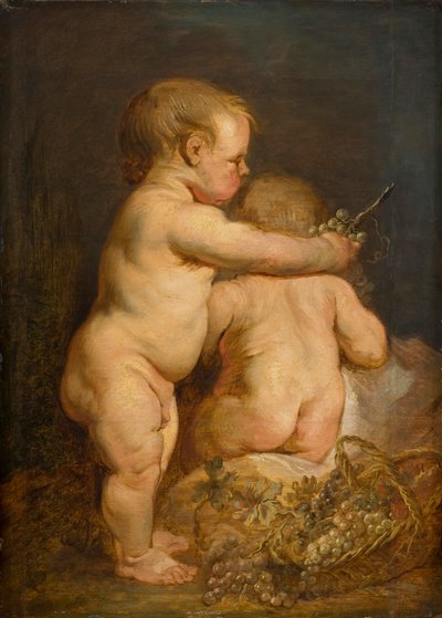 Two Naked Children with Grapes by Anthony van Dyck