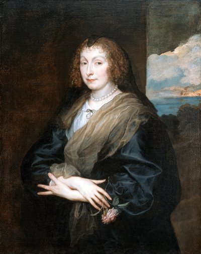 Woman with a Rose by Anthony van Dyck