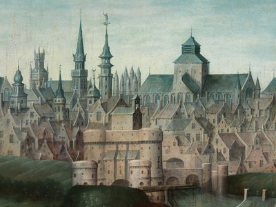 Portrait of Juan Pardo II and his wives Anna Ingenieulandt and Maria Anchemant (detail) by Anthuenis (1536 1613) Claeissins or Claeissens