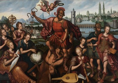 Mars, Surrounded by the Arts and Sciences, Conquers Ignorance by Anthuenis (1536 1613) Claeissins or Claeissens