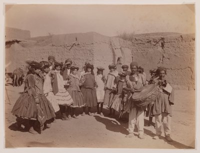 Group of women dancing in tribal costume by Antoin Sevruguin