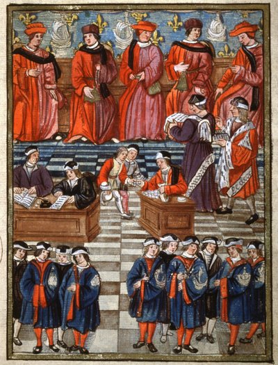 The prevot and the aldermen of the city of Paris, perception of the tax by Antoine (attr. to) Verard
