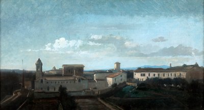The Church of La Trinite des Monts, Rome, 19th century by Antoine Auguste Ernest Hebert