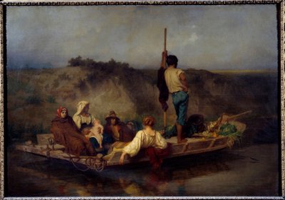 Malaria: Italian Family Fleeing Contagion by Antoine Auguste Ernest Herbert or Hebert