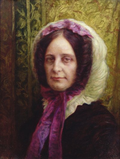 Portrait of The Baroness of Villeguy by Antoine Auguste Ernest Herbert or Hebert