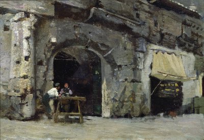 Rome, Dark Shops by Antoine Auguste Ernest Herbert or Hebert