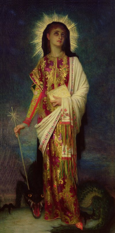 St. Margaret Slaying the Dragon by Antoine Auguste Ernest Herbert or Hebert