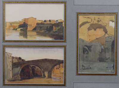 The Tiber, Cloaca Maxima and Ponte Rotto by Antoine Auguste Ernest Herbert or Hebert