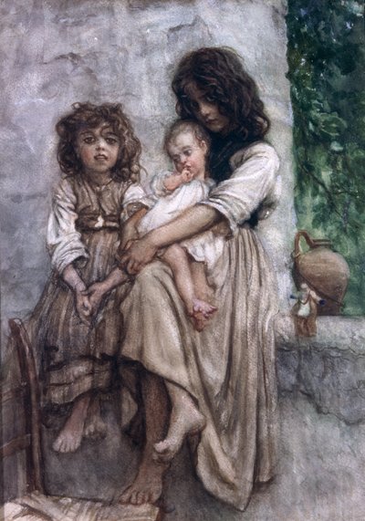 Young Girls of Ischia by Antoine Auguste Ernest Herbert or Hebert