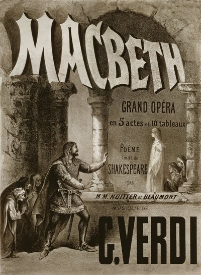 Poster for the opera Macbeth by Giuseppe Verdi by Antoine Barbizet