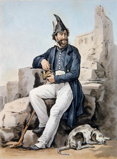 A bearded soldier by Antoine Charles Horace Vernet