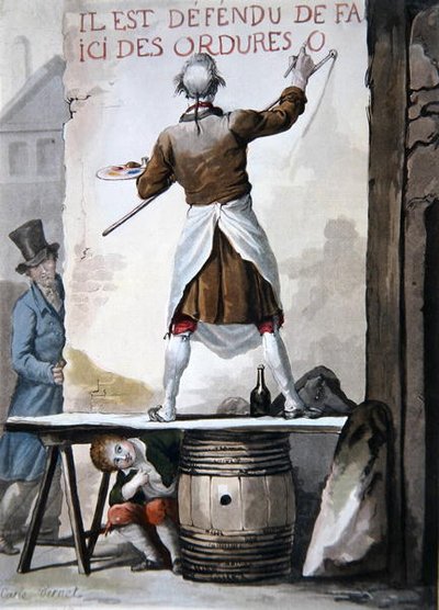 A Signwriter and His Assistant by Antoine Charles Horace Vernet