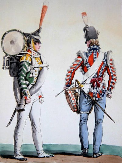 English and Russian Drummers by Antoine Charles Horace Vernet