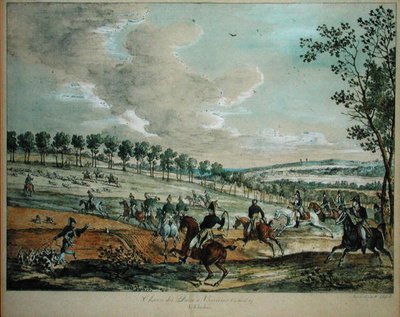 Hunting Deer at Verrieres, 29th April 1819 by Antoine Charles Horace Vernet