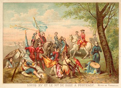 Louis XV of France and Marshal de Saxe at the Battle of Fontenoy, 1745 by Antoine Charles Horace Vernet