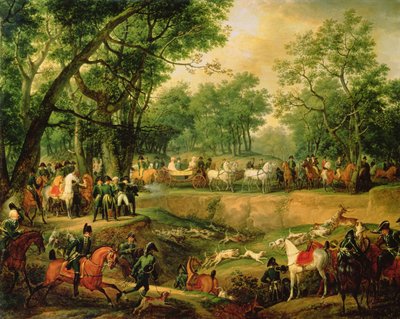 Napoleon on a Hunt in the Compiegne Forest by Antoine Charles Horace Vernet