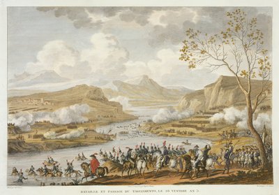 The Battle and Crossing of the Tagliamento, 26 Ventose, Year 5 (March 1797) engraved by Jean Duplessi-Bertaux by Antoine Charles Horace Vernet