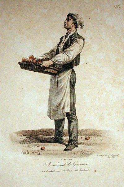 The Cake Seller, number 1 from The Cries of Paris series, engraved by Francois Seraphin Delpech by Antoine Charles Horace Vernet