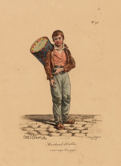 The Pastry Seller, number 94 from The Cries of Paris series, engraved by Francois Seraphin Delpech by Antoine Charles Horace Vernet