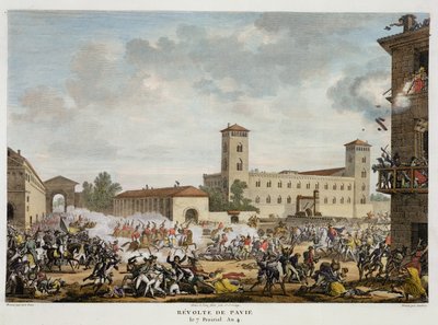 The Revolt of Pavia, 7 Prairial, Year 4 (May 1796) (engraved by Jacques Joseph Coiny) by Antoine Charles Horace Vernet