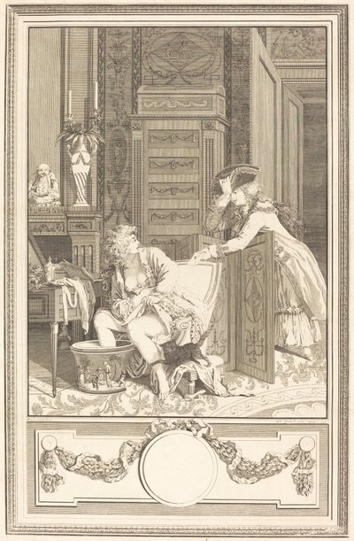 The Foot-Bath by Antoine Cosme Giraud after Antoine Borel