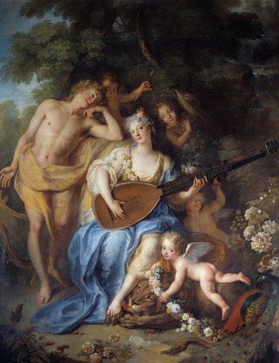 Portrait of the Duchess of Villars (detail) by Antoine Coypel