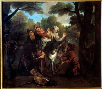 Don Quixote cheats by Sancho takes a peasant for Dulcinea. 