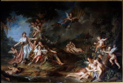 The Enchanting Armide Who Wants to Stab Renaud Will Cede to Love (The Sleep of Renaud). Illustration of a Scene from The Jerusalem Delivered by Antoine Coypel