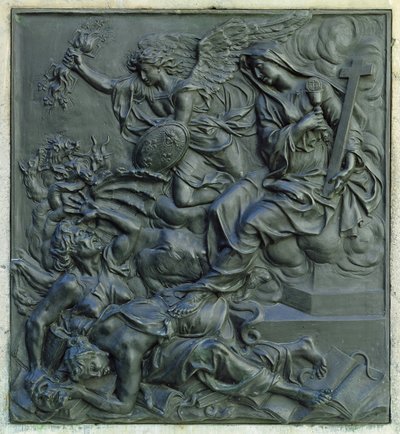 The Angel of France Expelling the Heretics (detail) by Antoine Coysevox