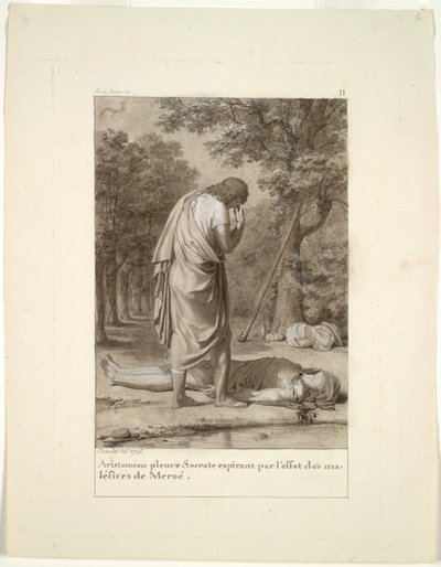 Aristomenes Mourning the Death of Socrates from the Bewitchment of Meroë...The Golden Ass, 1795 by Antoine Denis Chaudet