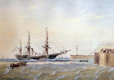 Wheel ship returning to the port of Le Havre by Antoine Desire Heroult