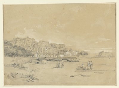 View of Chiatanone and the Castle of the Egg by Antoine Eugène Ernest Buttura