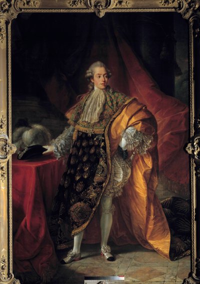 Full-Length Portrait of Charles Philippe of France in Grand Habit of the Order of the Holy Spirit by Antoine François Callet