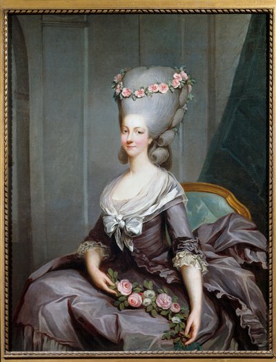 Portrait of Marie Therese Louise de Savoie Carignan, Princesse de Lamballe by Antoine François Callet