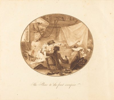 The Place to the First Occupier by Antoine François Sergent after Augustin de Saint Aubin