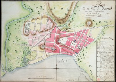 Plan of Jacmel Town with Fortifications by Antoine François Sorrel des Rivieres