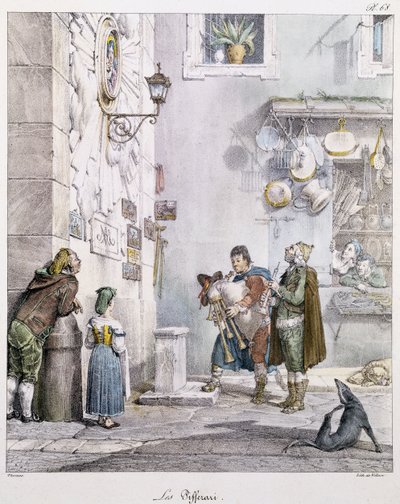 The pipers by Antoine Jean Baptiste Thomas