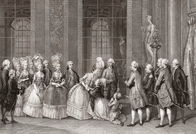 Marie Antoinette visited by Bellegarde family by Antoine Jean Duclos