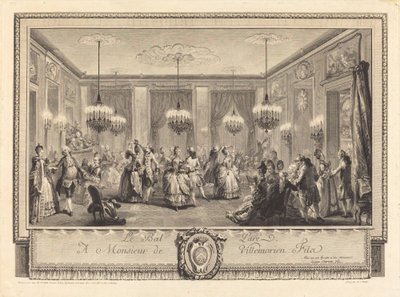 The Fancy Ball by Antoine Jean Duclos after Augustin de Saint Aubin