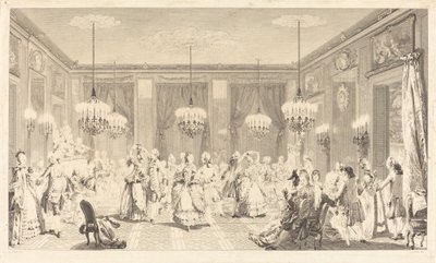 The Elegant Ball by Antoine Jean Duclos after Augustin de Saint Aubin