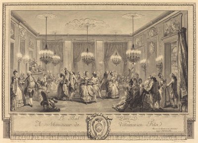 The Masked Ball by Antoine Jean Duclos after Augustin de Saint Aubin