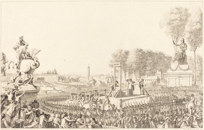 Day of October 16, 1793, the Death of Marie-Antoinette by Antoine Jean Duclos after Charles Monnet