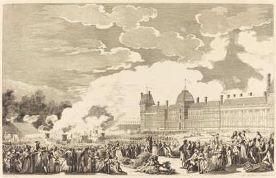 The Funeral Procession in Honor of the Martyrs of the 10th Day in the National Garden by Antoine Jean Duclos after Charles Monnet