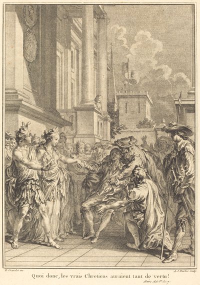 What! True Christians Would Have So Much Virtue! by Antoine Jean Duclos after Hubert François Gravelot