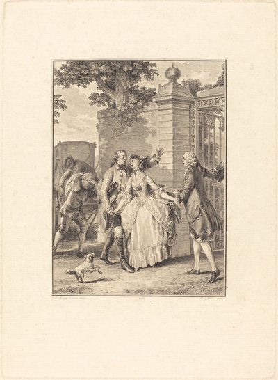 The Confidence of Beautiful Souls by Antoine Jean Duclos after Jean Michel Moreau